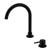 Mecca Hob Basin Nero Mixer Round Spout - Matt Black